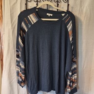 Maurices Navy Crewneck Long Sleeve Top